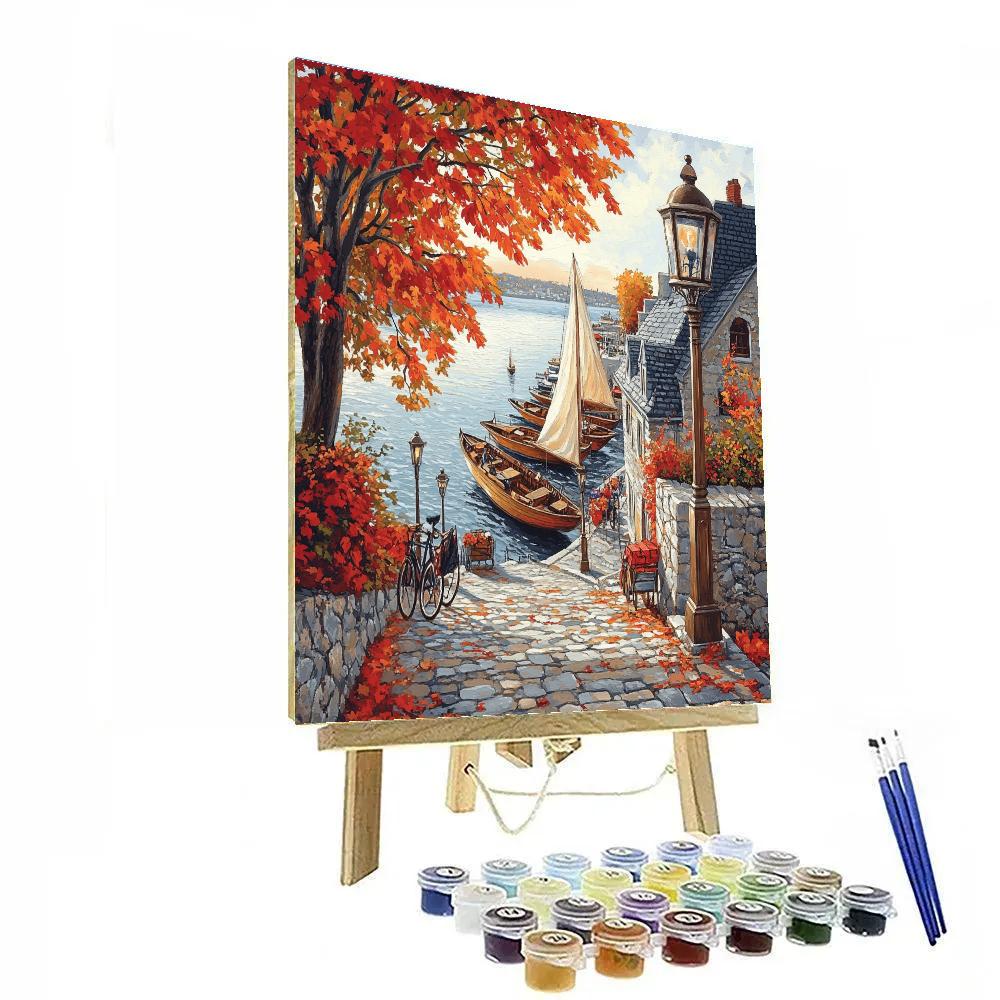 Old Port Harbor Views Montreal Canada paint by number