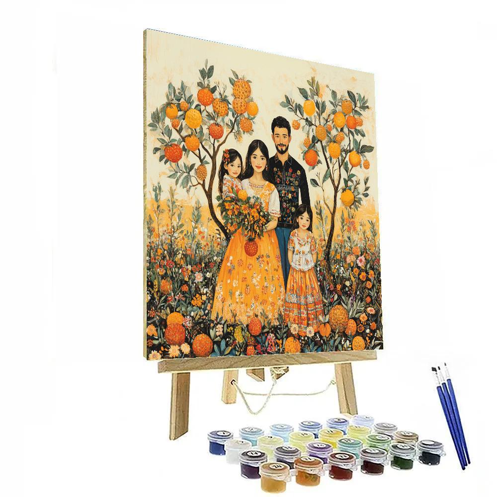 Kahlo Inspired Family Orchard Numbered painting kits