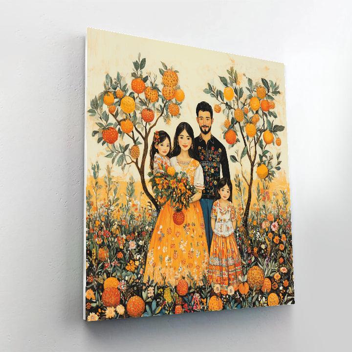 Kahlo Inspired Family Orchard Numbered painting kits