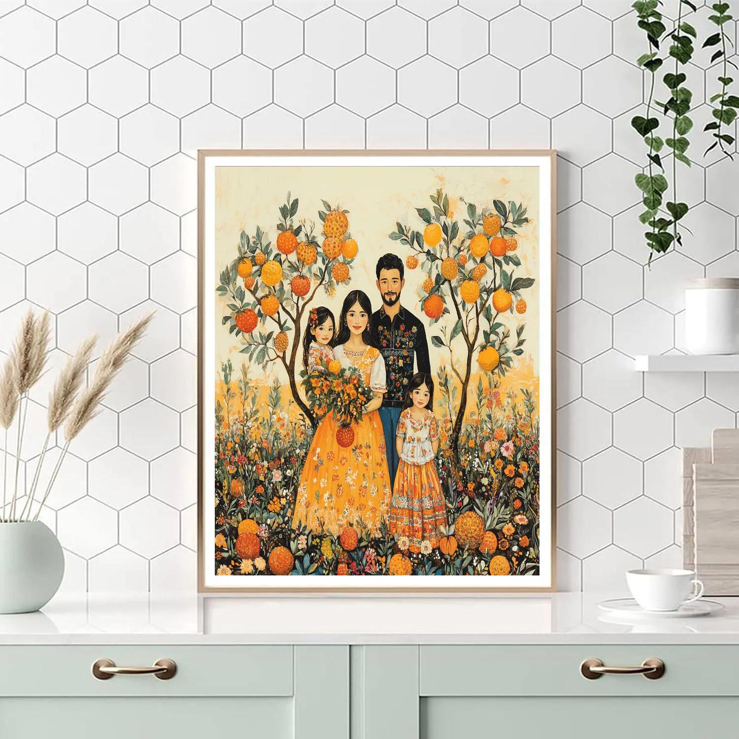 Kahlo Inspired Family Orchard Numbered painting kits