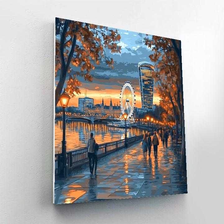 South Bank Riverside Walk London United Kingdom paint by number