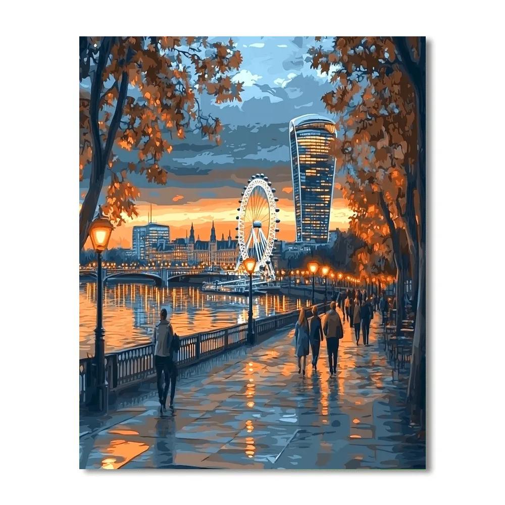 South Bank Riverside Walk London United Kingdom paint by number