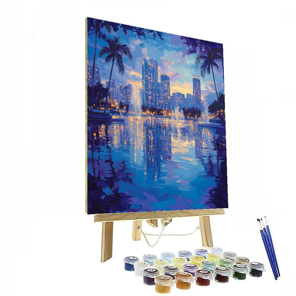 Marina Bay Sands Reflection Singapore Singapore paint by number