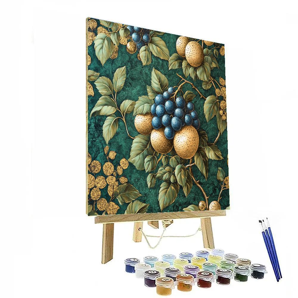 Klimt Inspired Golden Still Life DIY paint by numbers