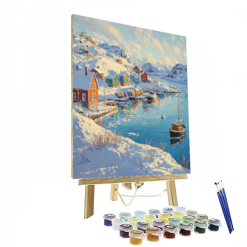 Ushuaia Coastal View Argentina painting number kit