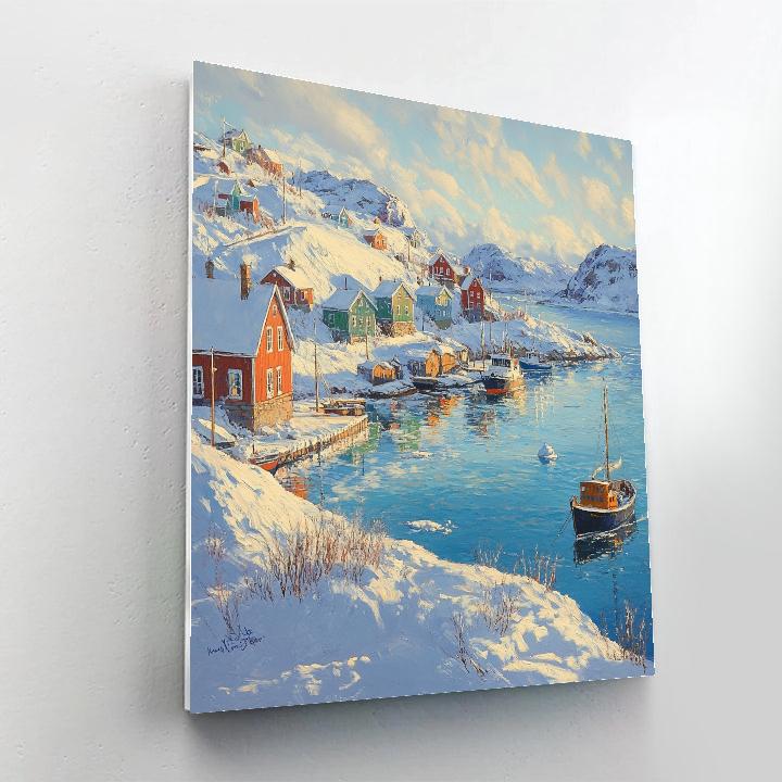 Ushuaia Coastal View Argentina painting number kit