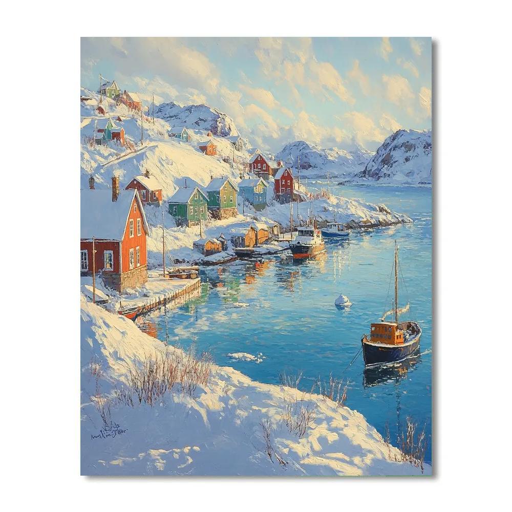 Ushuaia Coastal View Argentina painting number kit