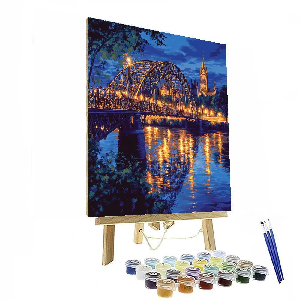 Riverside Walk Hohenzollern Bridge Cologne Germany paint by number