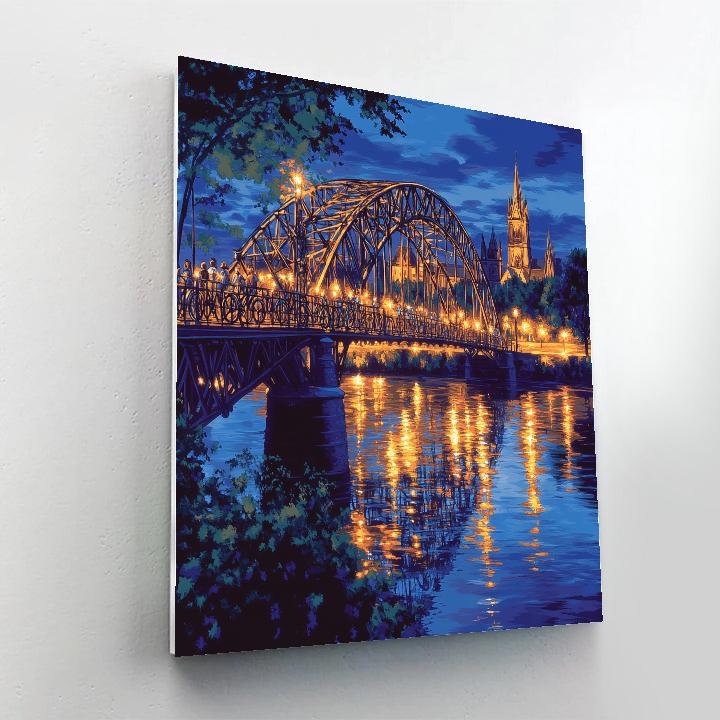 Riverside Walk Hohenzollern Bridge Cologne Germany paint by number