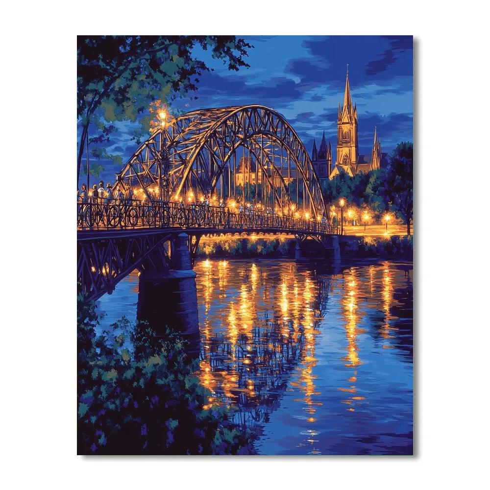 Riverside Walk Hohenzollern Bridge Cologne Germany paint by number