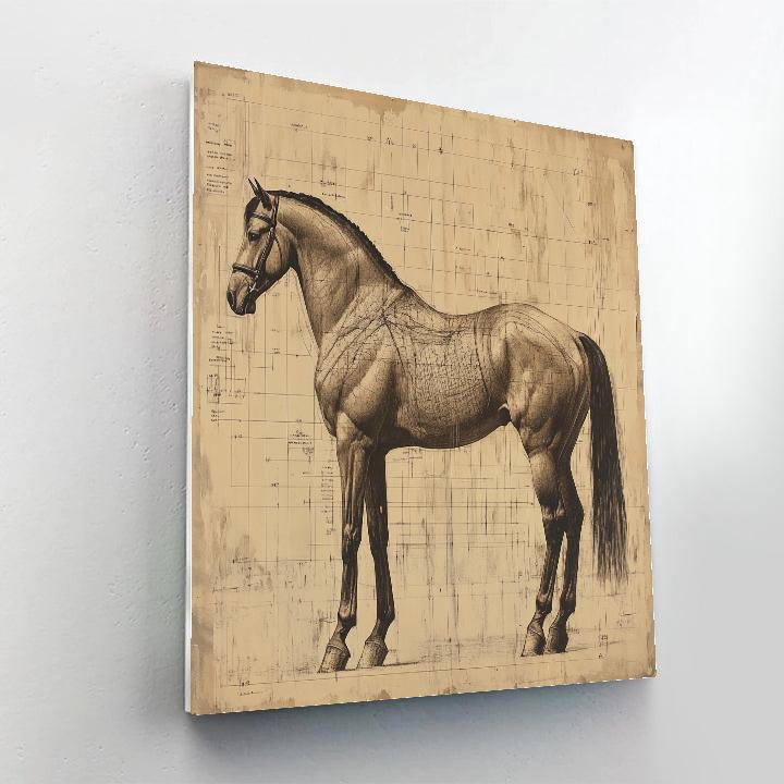 Leonardo Inspired Anatomical Study Of A Horse Painting by numbers kit