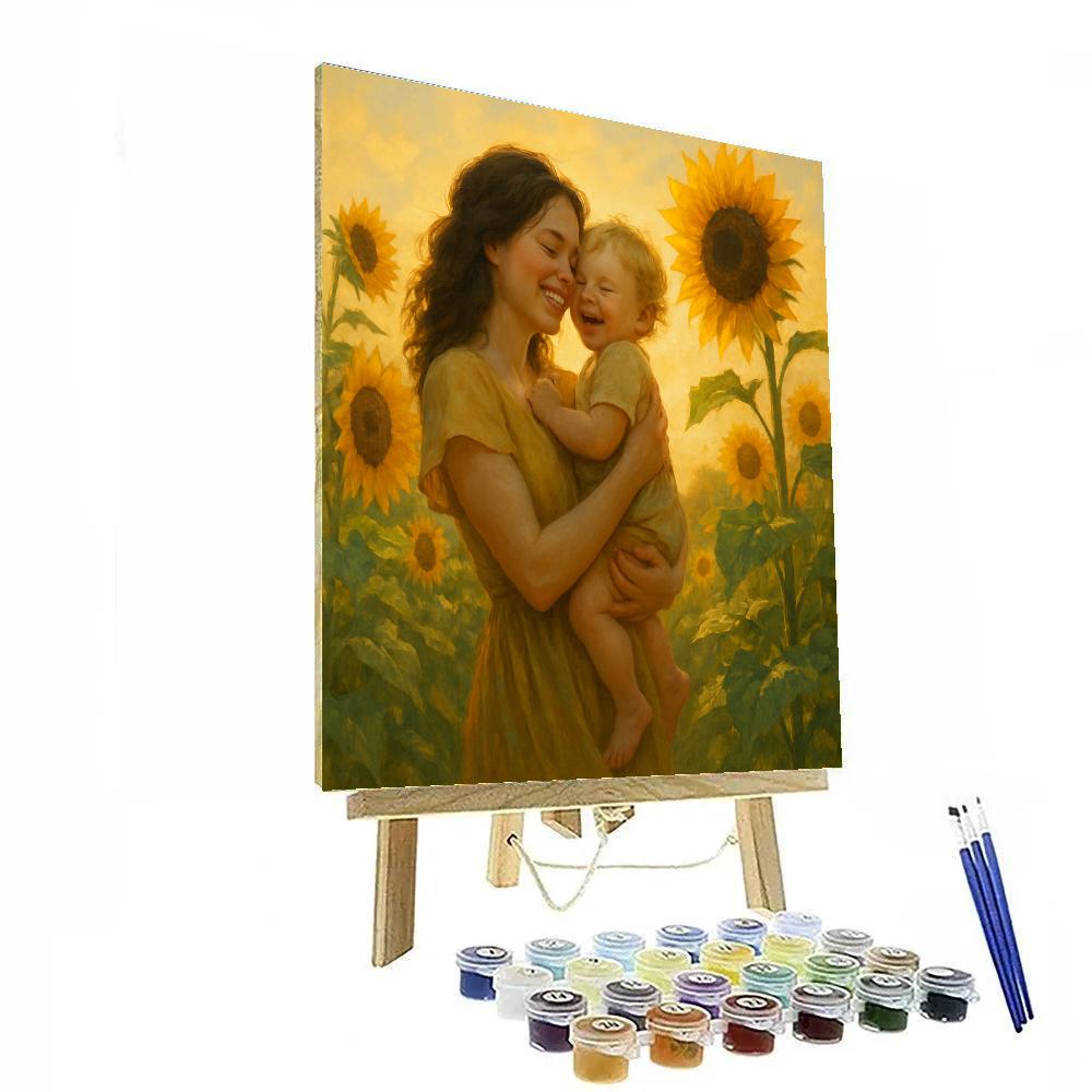 Sunflower Field Embrace Paint by numbers art