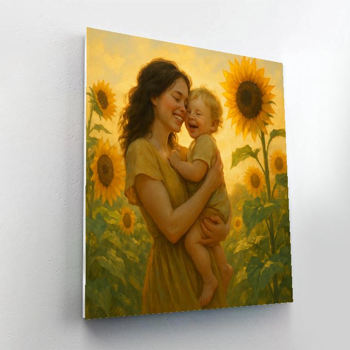 Sunflower Field Embrace Paint by numbers art