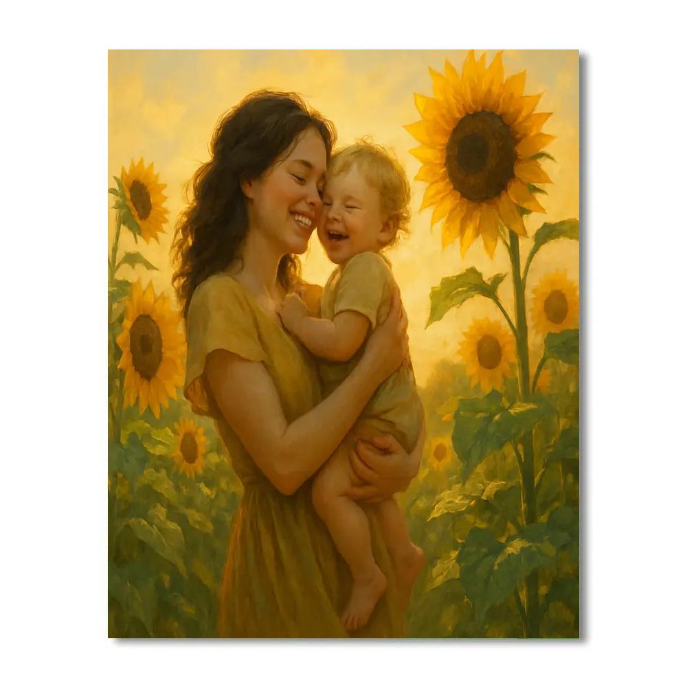 Sunflower Field Embrace Paint by numbers art