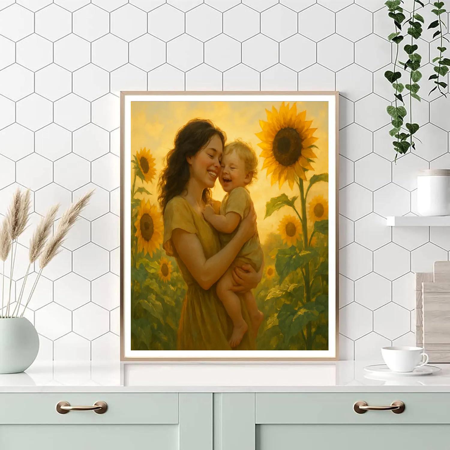Sunflower Field Embrace Paint by numbers art