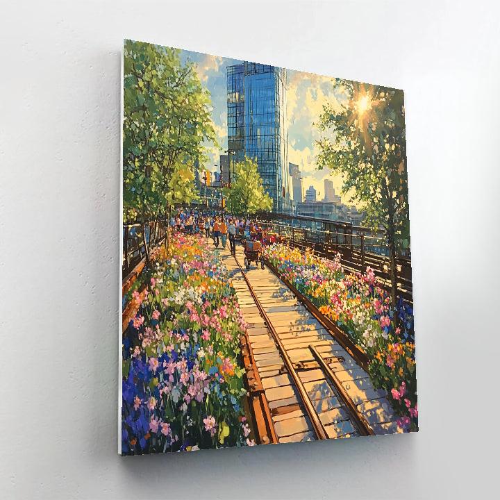 High Line Elevated Park View New York United States paint by number