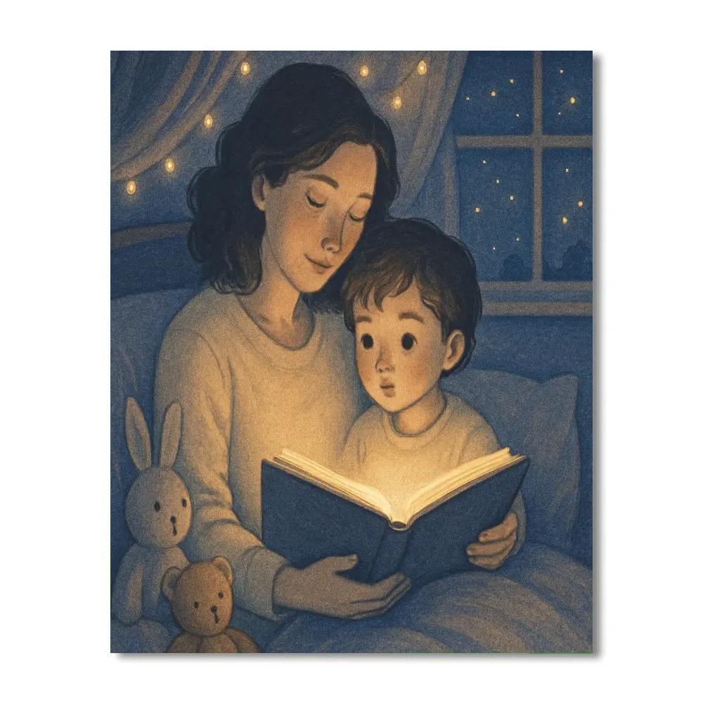 Bedtime Story Glow paint by numbers