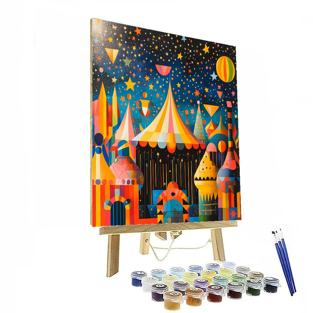 Miro Inspired Cosmic Circus DIY paint by numbers