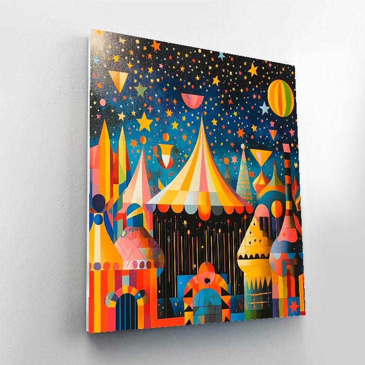Miro Inspired Cosmic Circus DIY paint by numbers