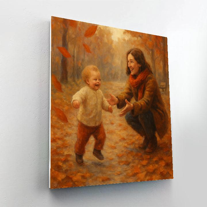 First Steps On Autumn Path paint by color