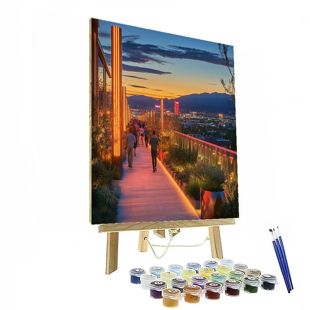 Seoullo 7017 Elevated Garden Seoul South Korea painting number kit