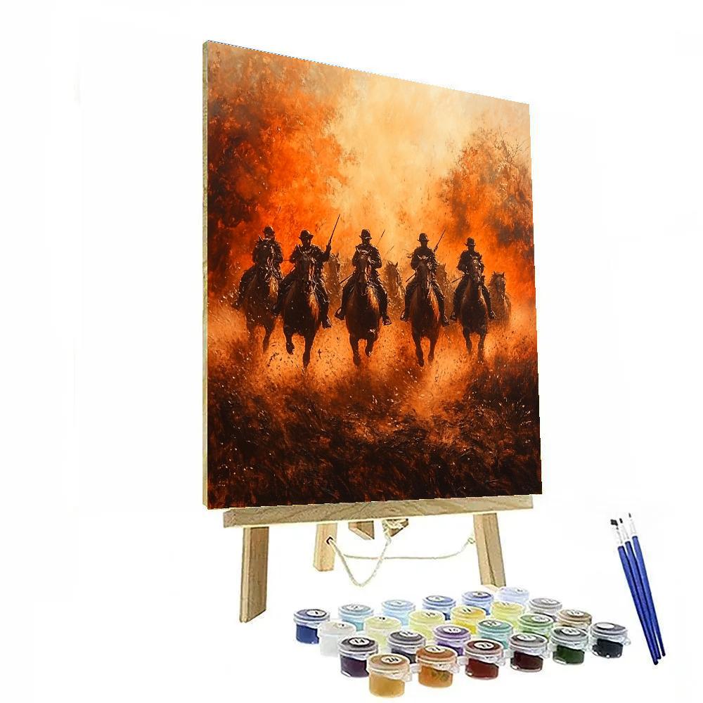 Delacroix Inspired Storming Cavalry Number painting