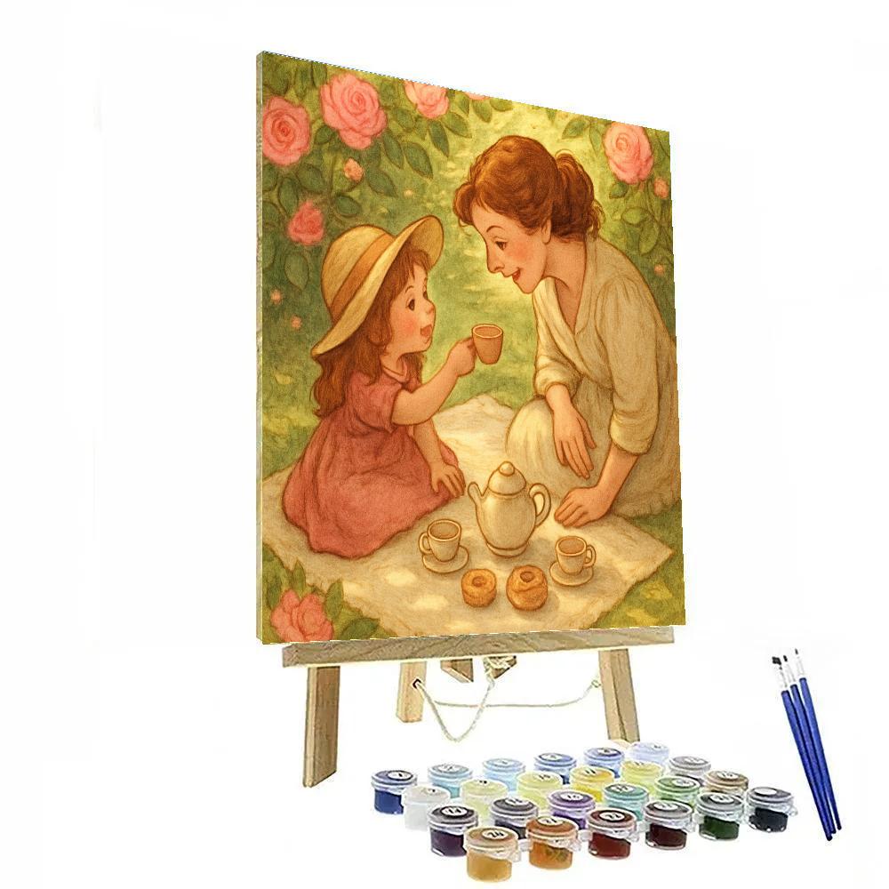 Garden Tea Party Together Paint by numbers art