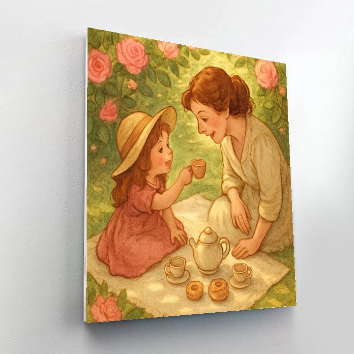Garden Tea Party Together Paint by numbers art
