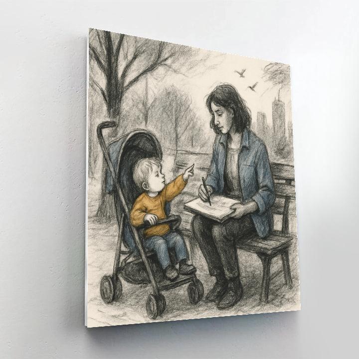 City Park Sketch Walk paint by numbers