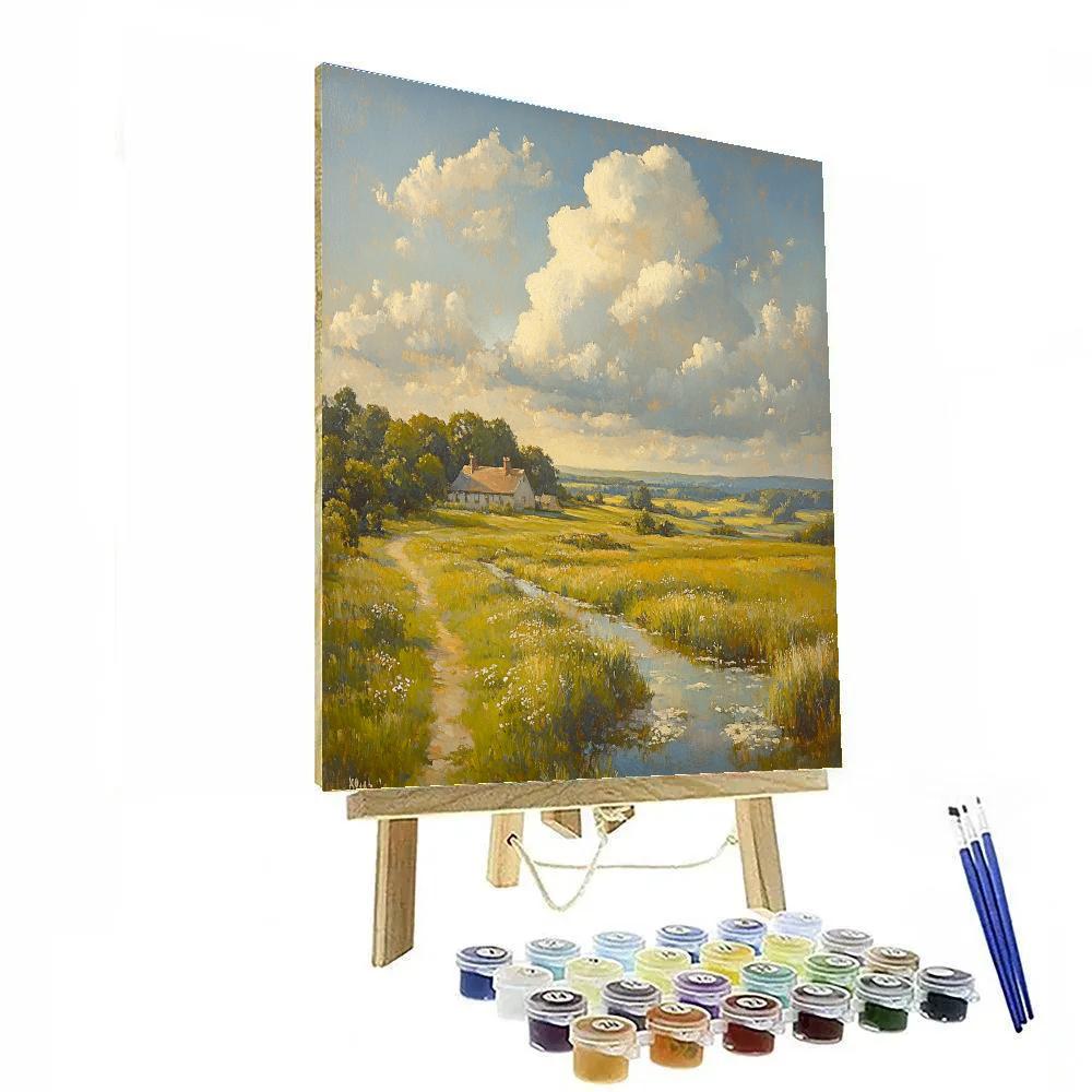 John Constable Inspired Summer Meadow paint by number