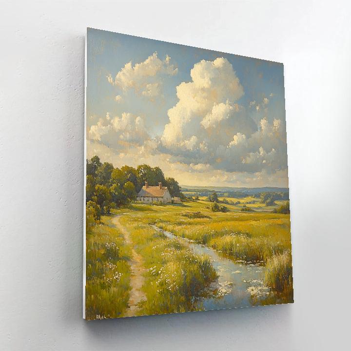 John Constable Inspired Summer Meadow paint by number