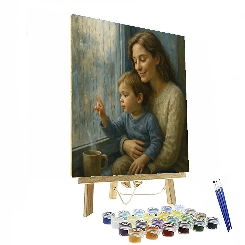 Rainy Day Window Hug Numbered painting kits