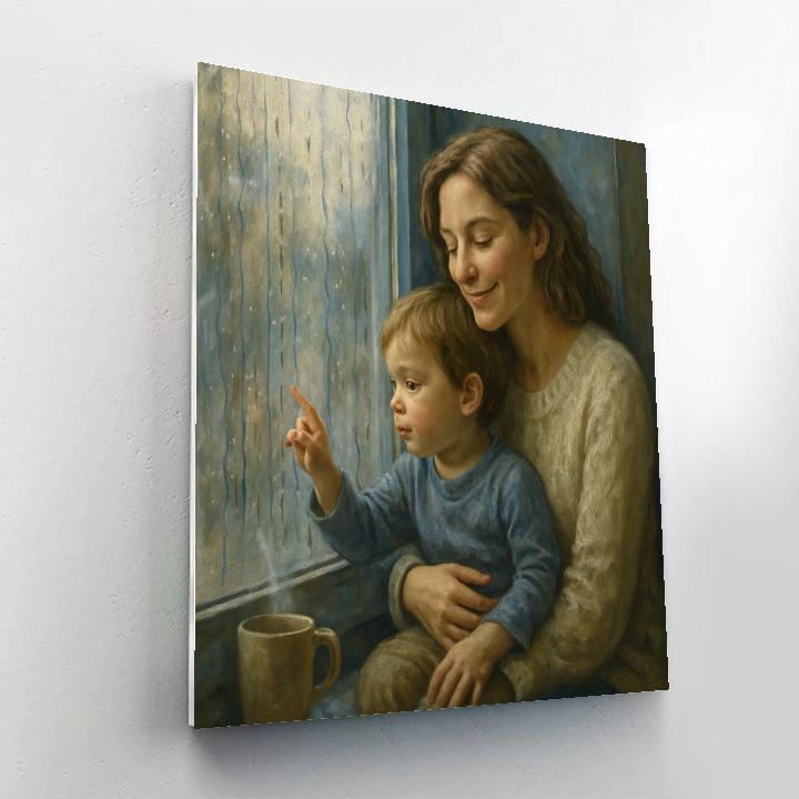 Rainy Day Window Hug Numbered painting kits