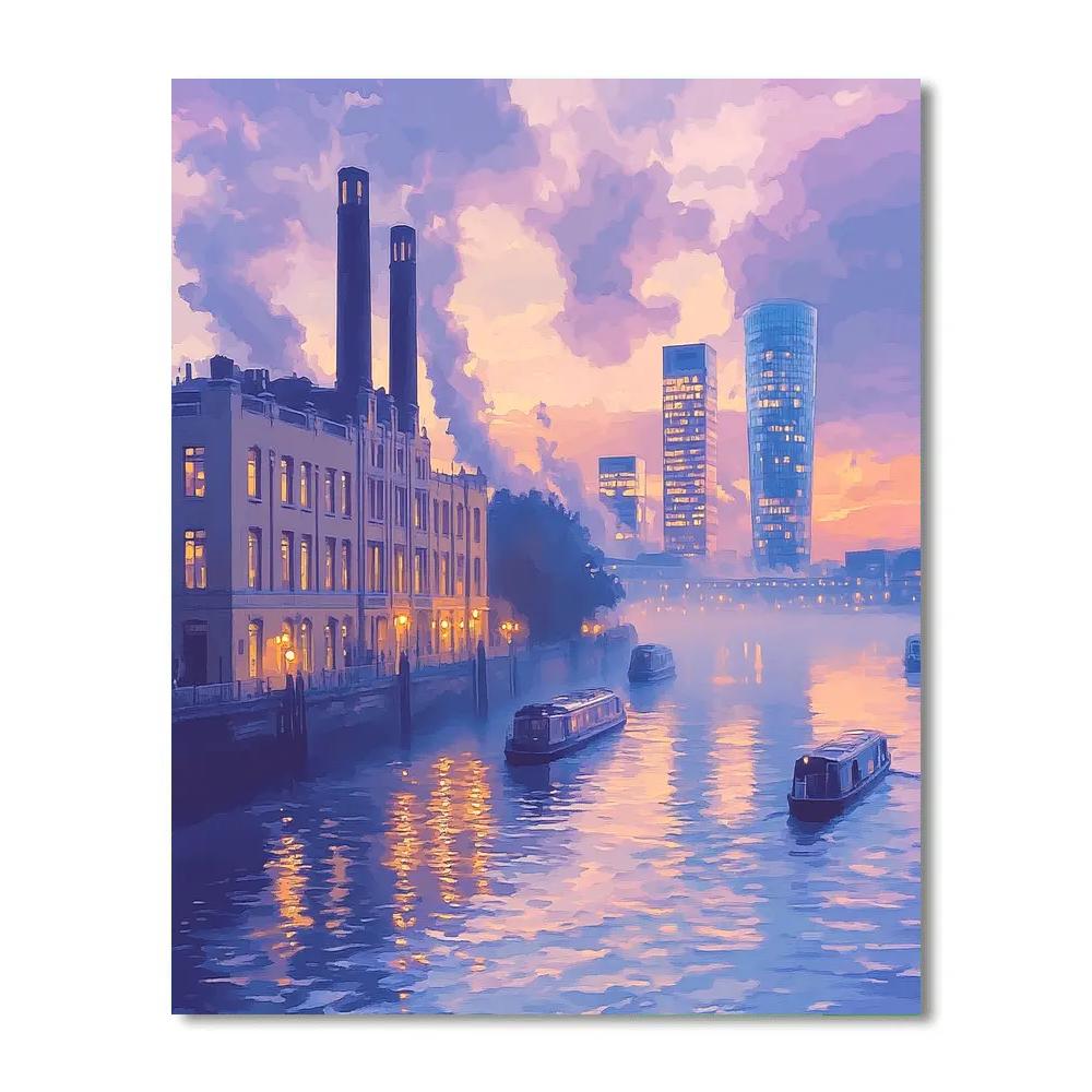 The Bund Skyline At Dawn Shanghai China Numbered painting kits
