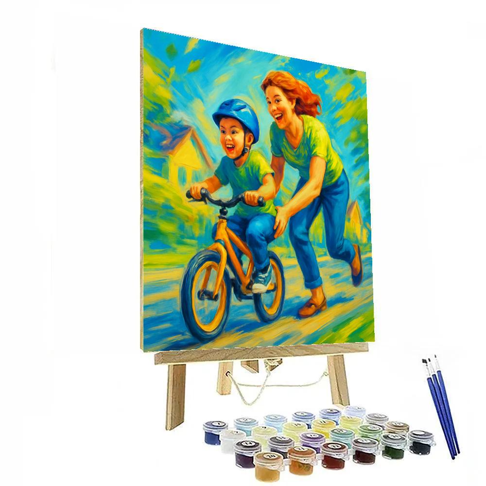 Bicycle Ride With Laughter DIY paint by numbers