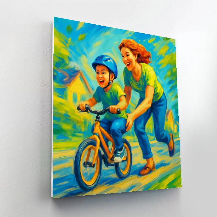 Bicycle Ride With Laughter DIY paint by numbers