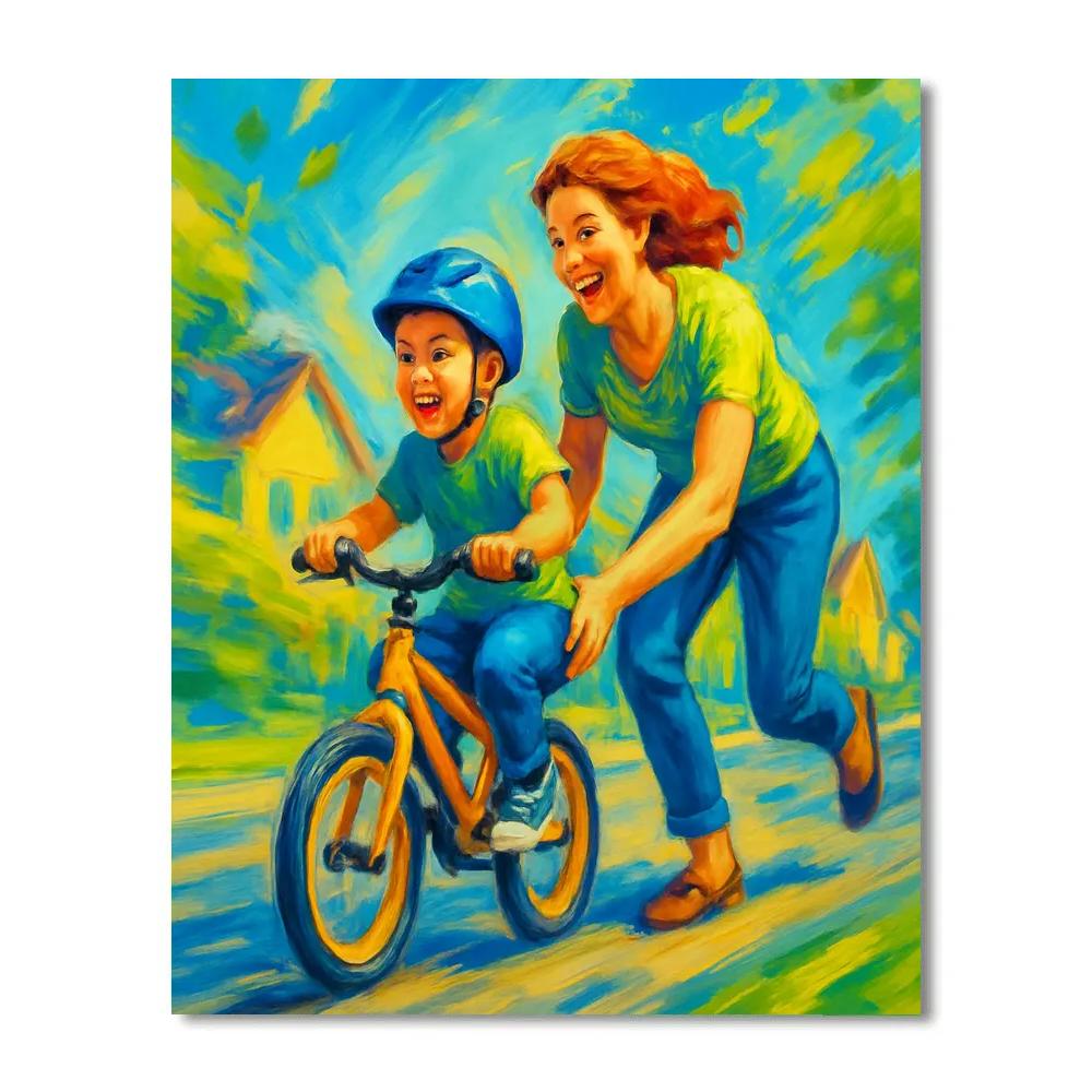 Bicycle Ride With Laughter DIY paint by numbers