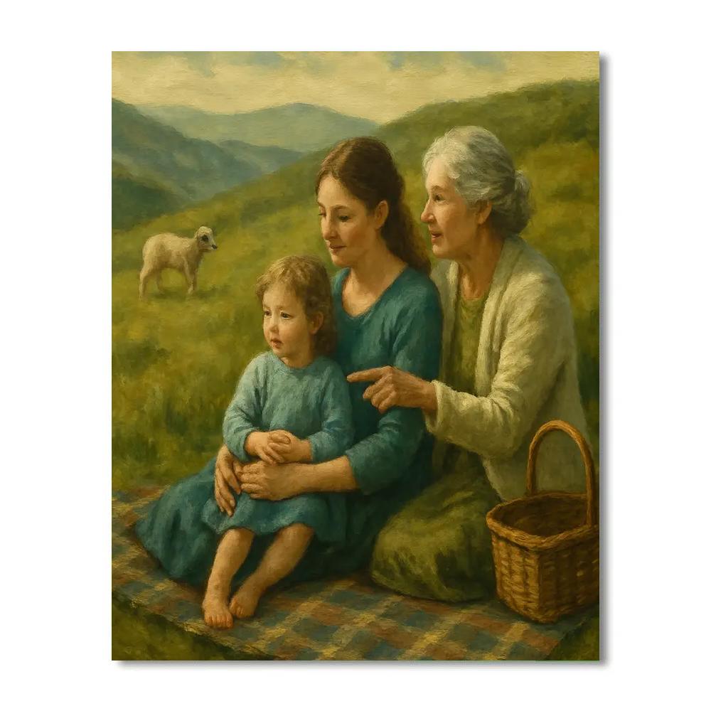 Highland Picnic Generations DIY paint by numbers