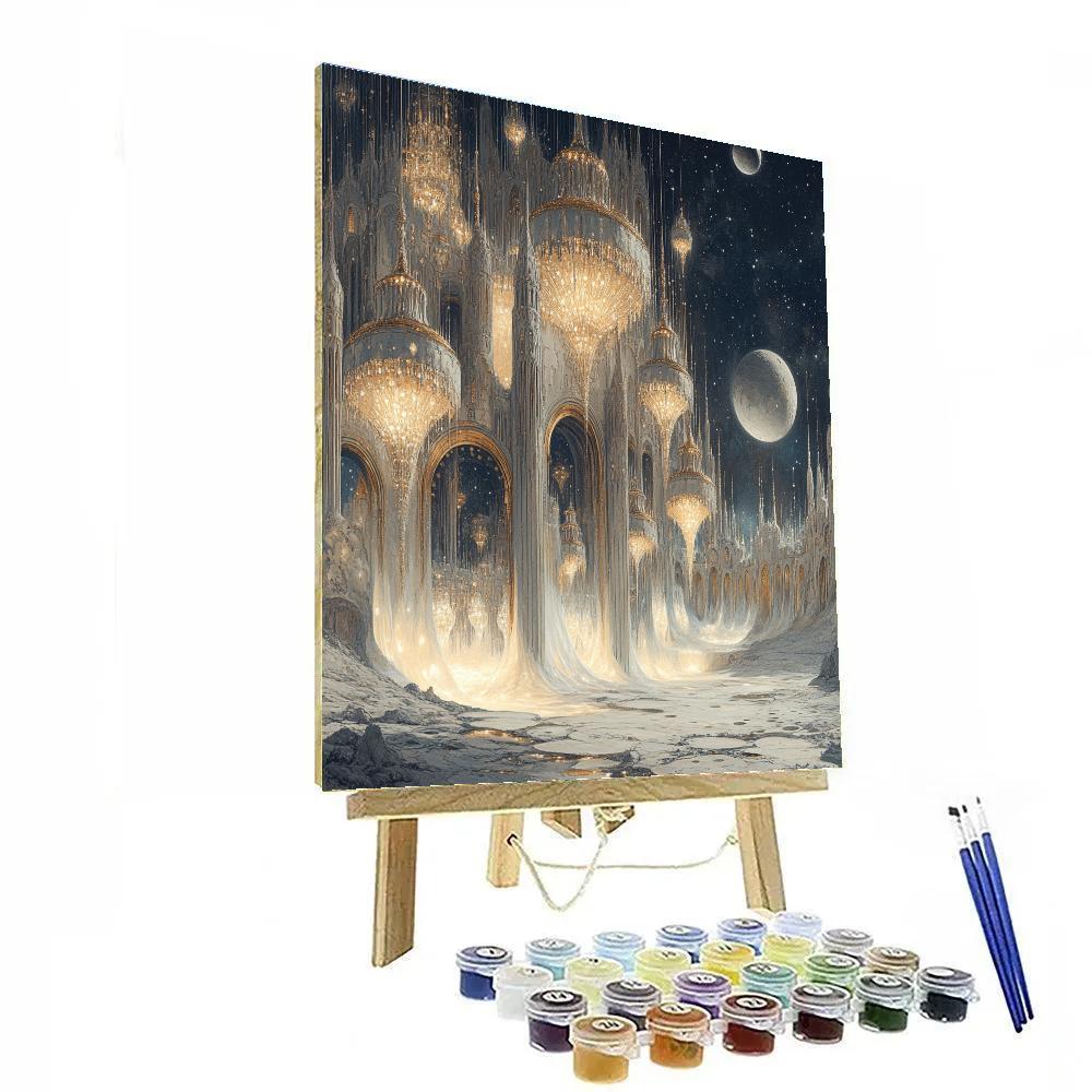 Dali Inspired Lunar Ballroom Paint by numbers art