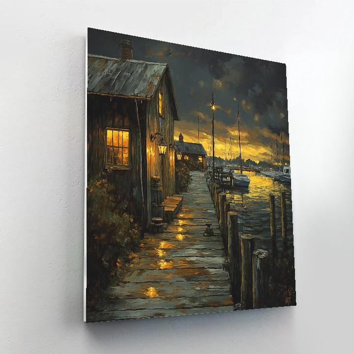 Rembrandt Inspired Old Dockside Numbered painting kits