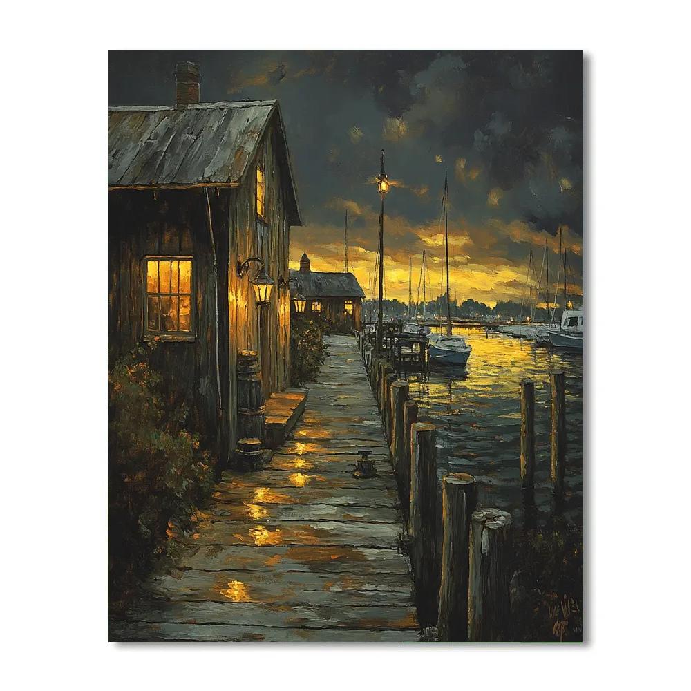 Rembrandt Inspired Old Dockside Numbered painting kits