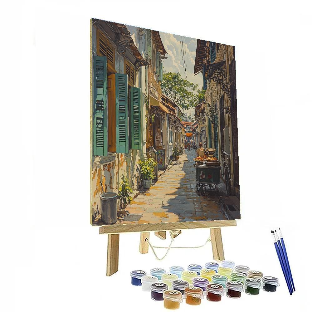 Quirky Alley Of George Town Penang Malaysia Numbered painting kits