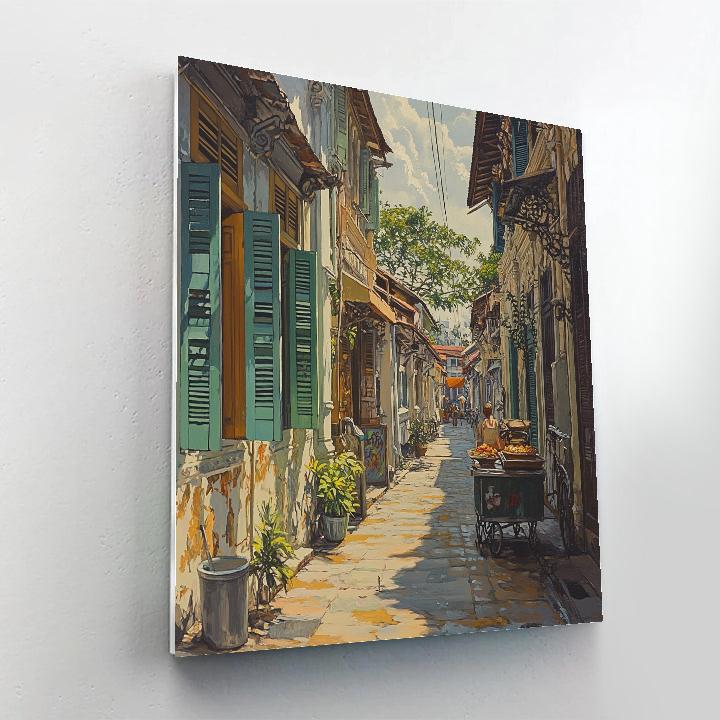 Quirky Alley Of George Town Penang Malaysia Numbered painting kits