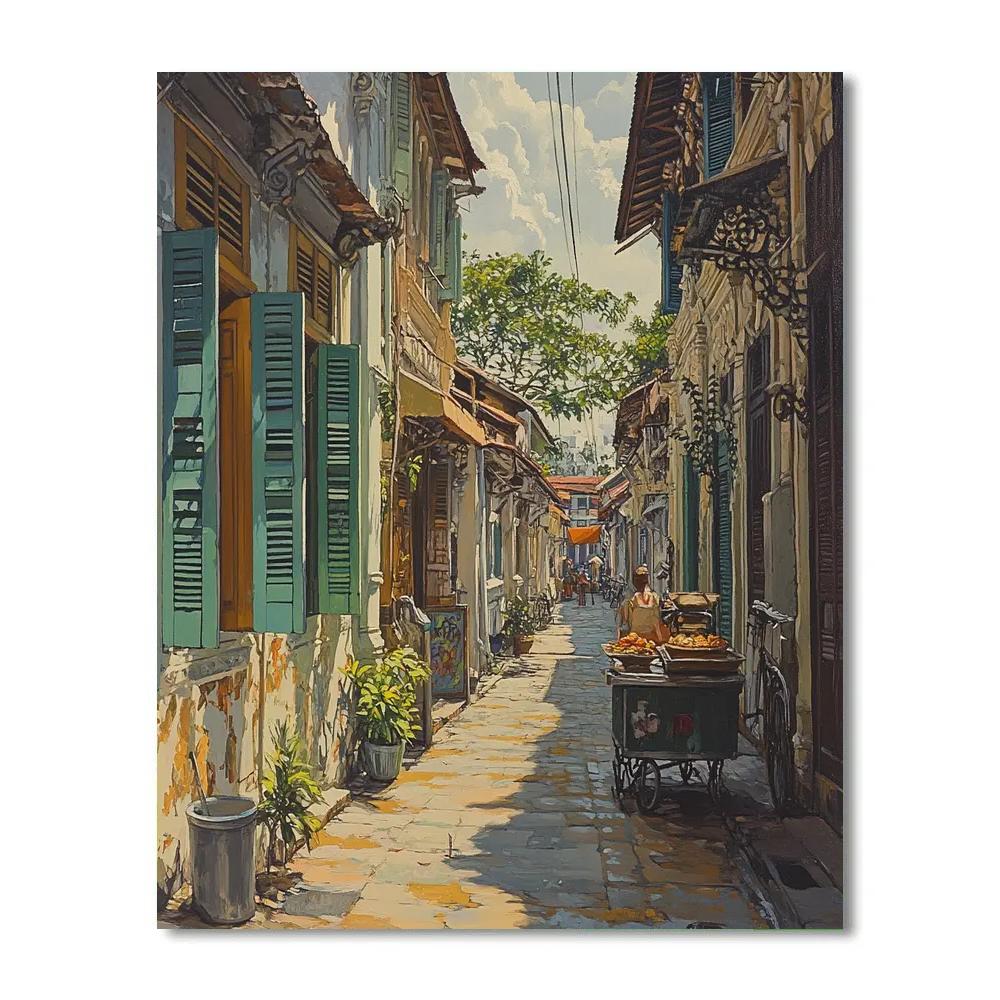 Quirky Alley Of George Town Penang Malaysia Numbered painting kits