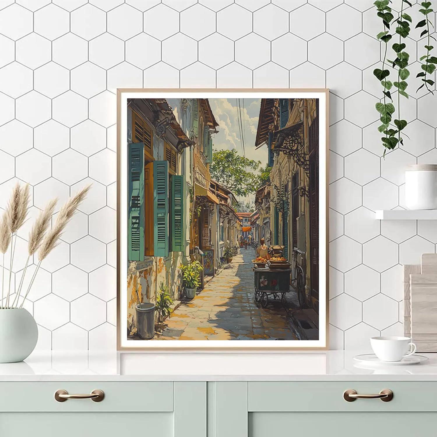 Quirky Alley Of George Town Penang Malaysia Numbered painting kits