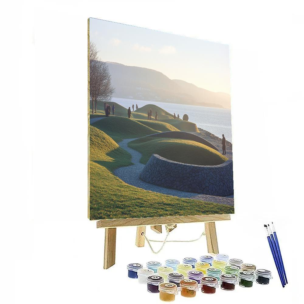 Sculpture Park Overlook Oslo Norway Numbered painting kits