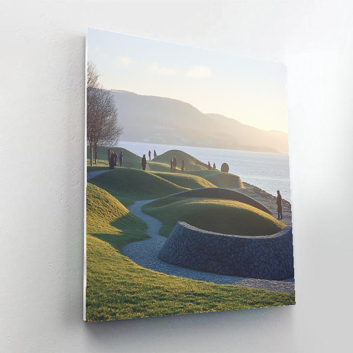Sculpture Park Overlook Oslo Norway Numbered painting kits