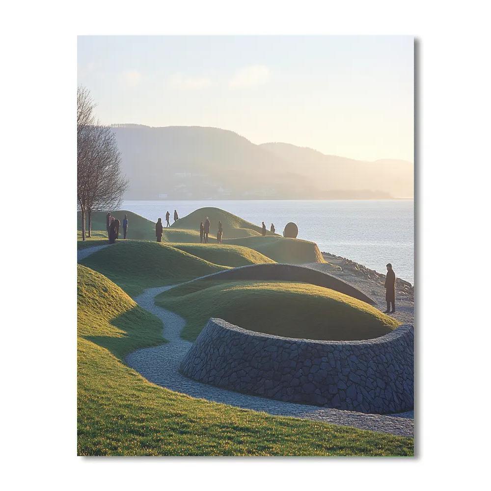 Sculpture Park Overlook Oslo Norway Numbered painting kits