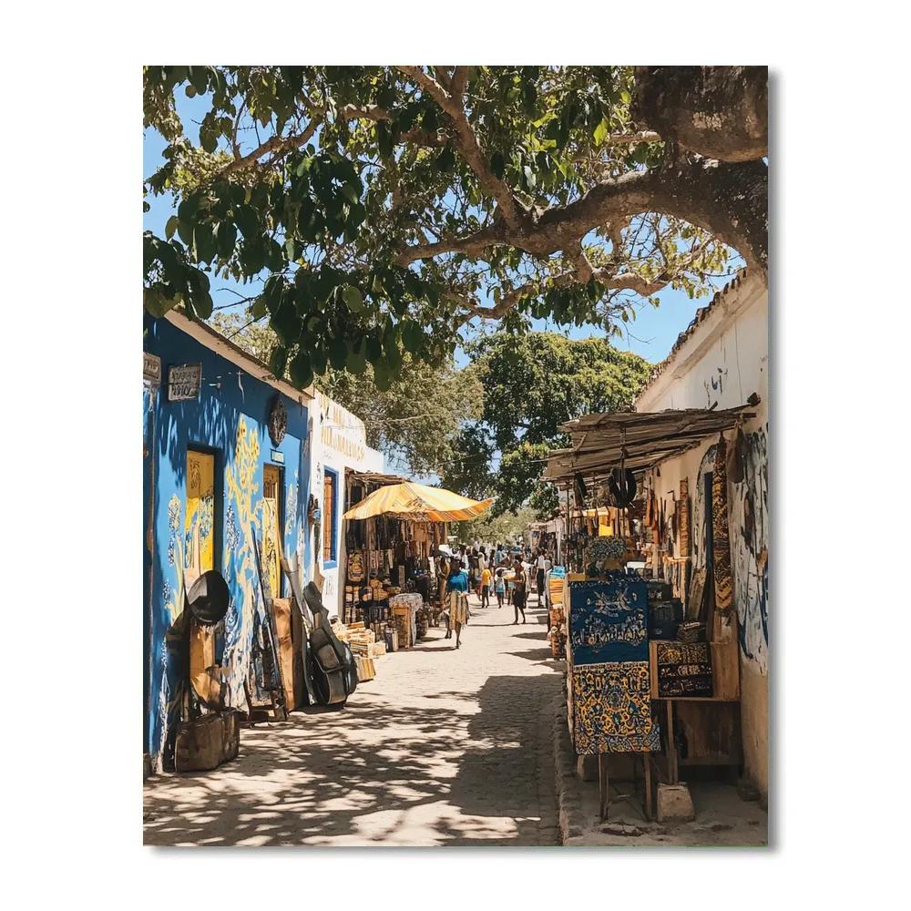 Cultural Quarter Street Accra Ghana Painting by numbers kit