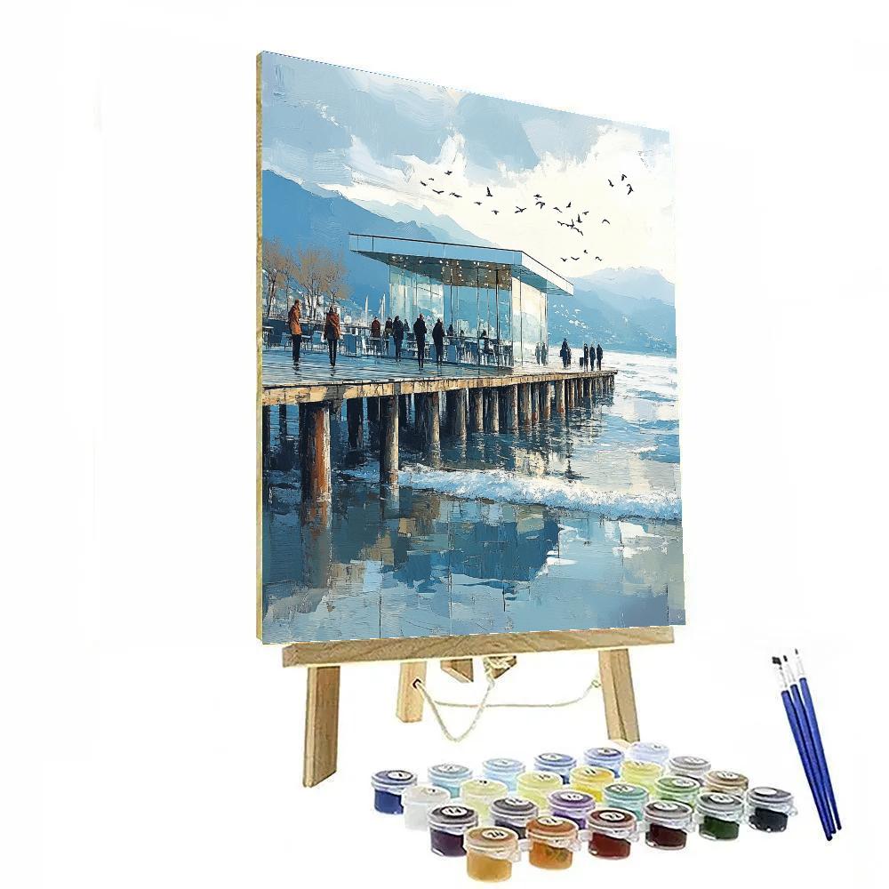 Contemporary Waterfront Pier Vancouver Canada paint by numbers